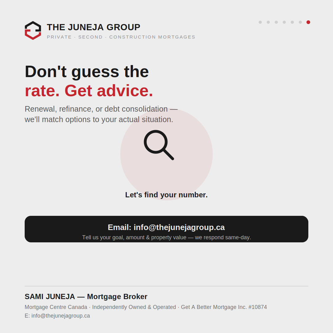 Don't guess the rate — get advice from The Juneja Group